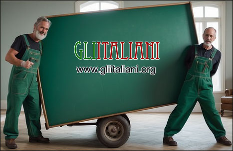 Lavori di facchinaggio a Roma.