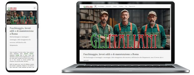 sito web in responsive design: visualizzazioni desktop e mobile