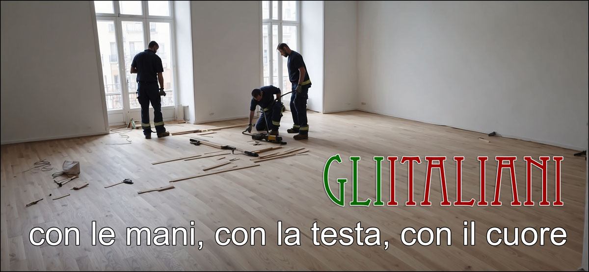 parquettisti italiani al lavoro