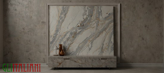 Pittura di interni con effetto marmorizzato